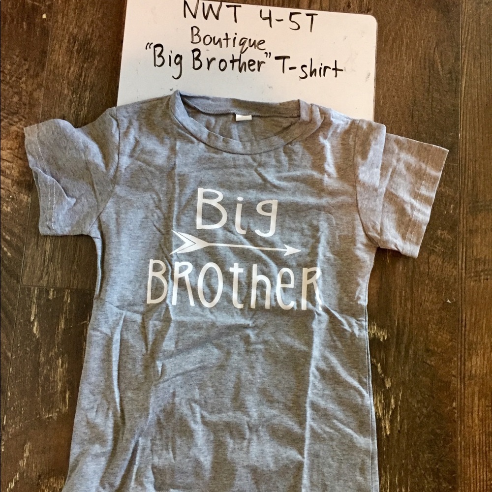 NWOT 4-5T Boutique “Big Brother” Grey T-Shirt